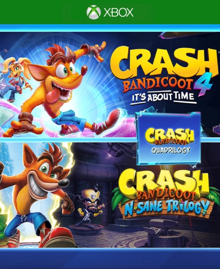 CRASH BANDICOOT QUADRILOGY XBOX ONE, SERIES X|S🔑KEY