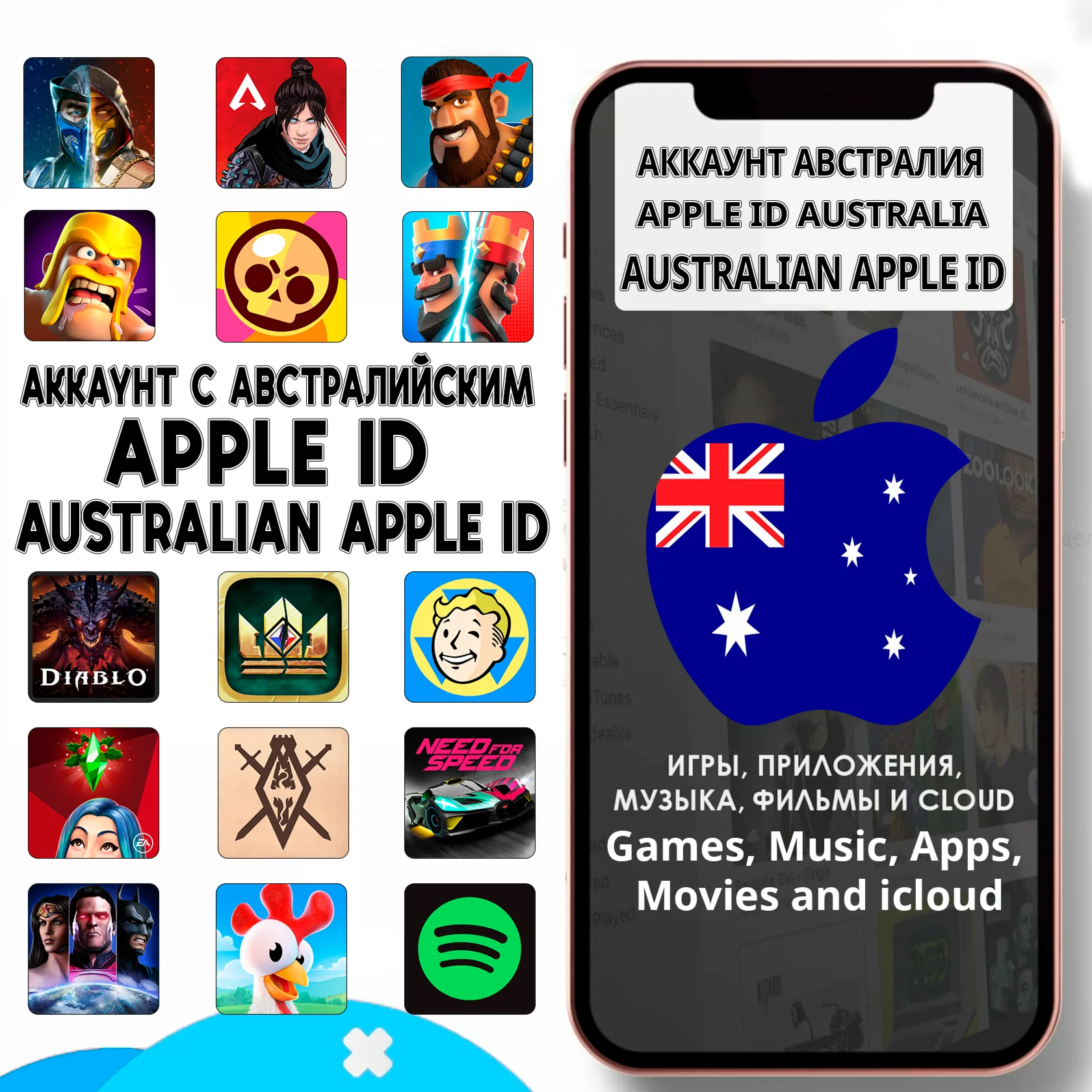 APPLE ID ЛИЧНЫЙ АВСТРАЛИЯ НАВСЕГДА ios AppStore iPhone