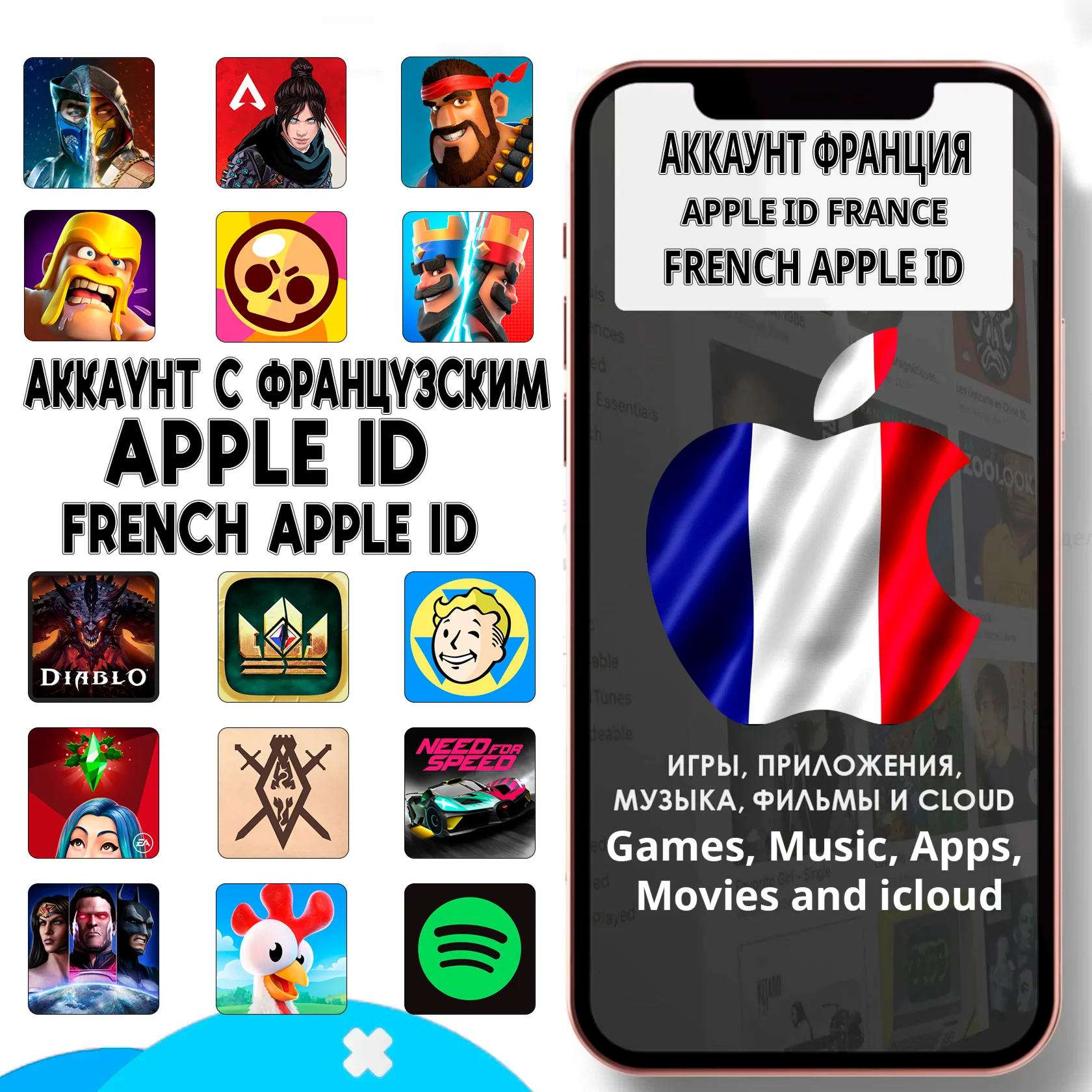 ️ APPLE ID ЛИЧНЫЙ ФРАНЦИЯ НАВСЕГДА ios AppStore iPhone