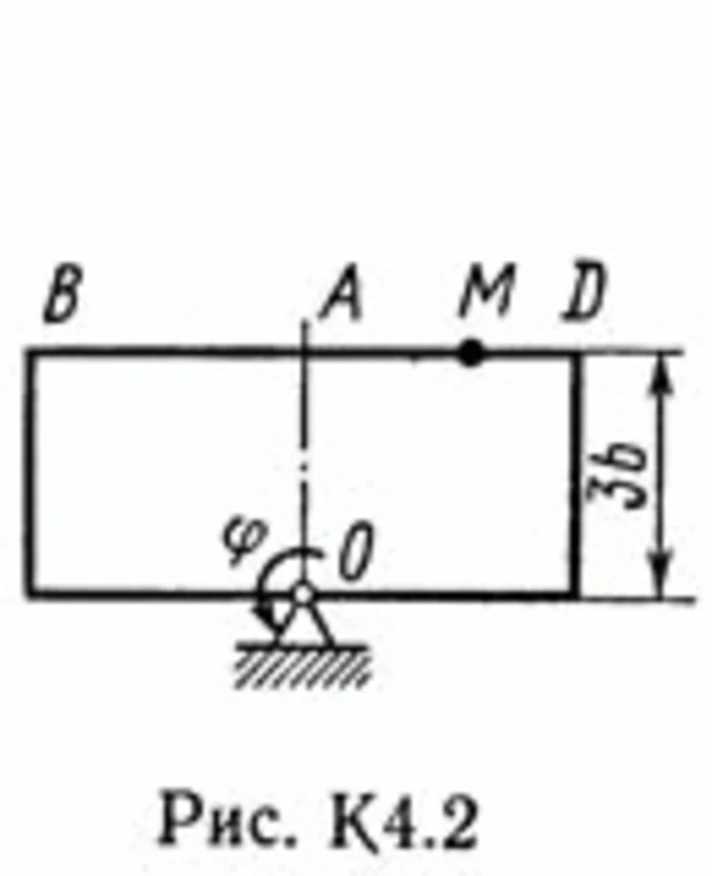 Решение задачи К4 В22(рисунок К4.2 условие 2) Тарг 89