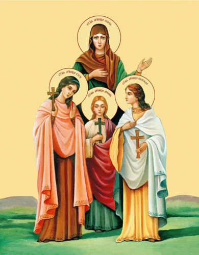 Вера, Надежда, Любовь и мать их София, мцц_003(44х56см)