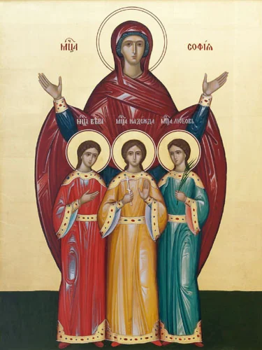 Вера, Надежда, Любовь и мать их София, мцц_011(30х40см)