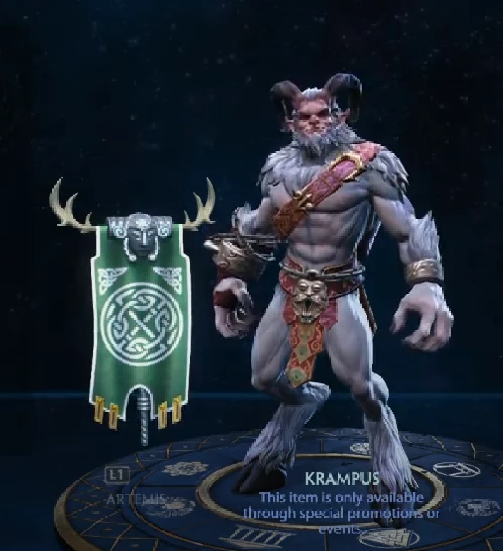 SMITE Krampus Cernunnos Skin key PC/Xbox/PS4 🔑💎