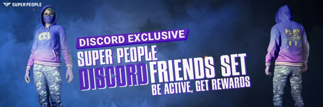 SUPER PEOPLE 2 Discord Friends Hoodie Set КОД GLOBAL 