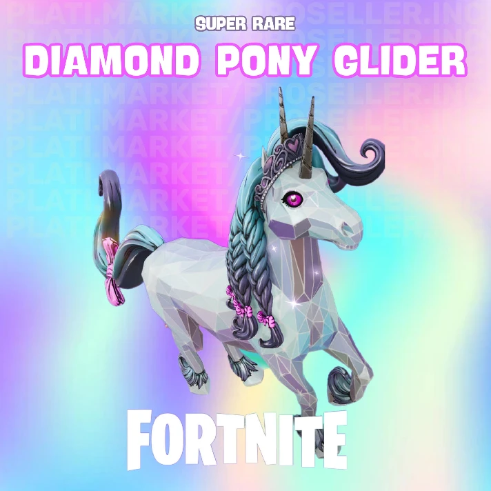 🦄Fortnite🦄 SUPER RARE Diamond Pony Glider