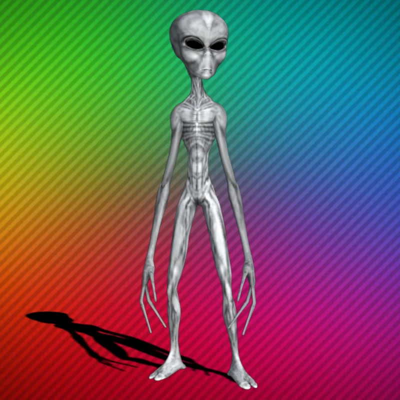 Инопланетянин - видео на прозрачном фоне