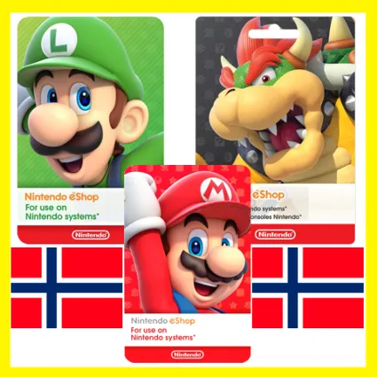 ⭐ ️ВСЕ КАРТЫ ⭐ 🇳🇴Nintendo eShop Gift Card 250-2000 NOK