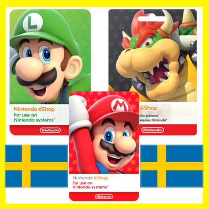 ⭐ ️ВСЕ КАРТЫ ⭐ 🇸🇪Nintendo eShop Gift Card 250-2000 SEK