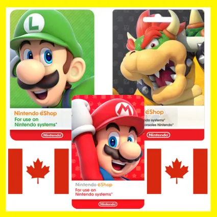 ⭐ ️ ВСЕ КАРТЫ ⭐ 🇨🇦Nintendo eShop Gift Card 10-150 CAD
