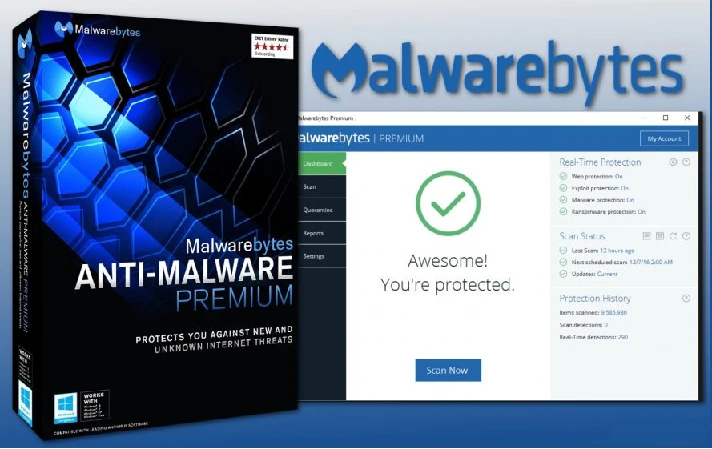 Malwarebytes Premium 3 Devices / until January 05, 2027