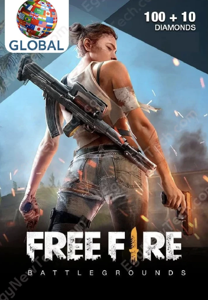 🔥Free Fire (Garena) 100 + 10 Diamond Pins 🌏GLOBAL KEY