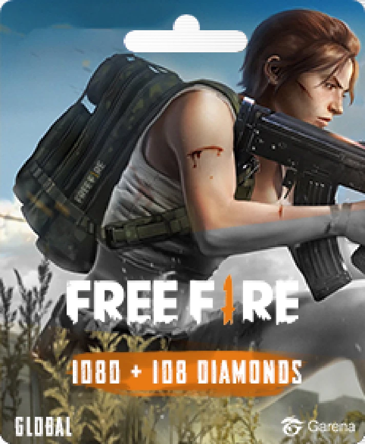 🔥Free Fire Garena 1080 + 108 Diamond Pins 🌏GLOBAL KEY