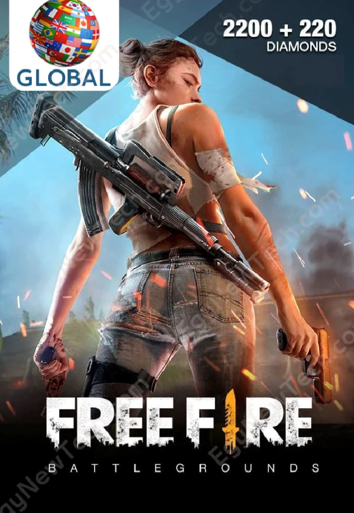 🔥Free Fire Garena 2200 + 220 Diamond Pins 🌏GLOBAL KEY