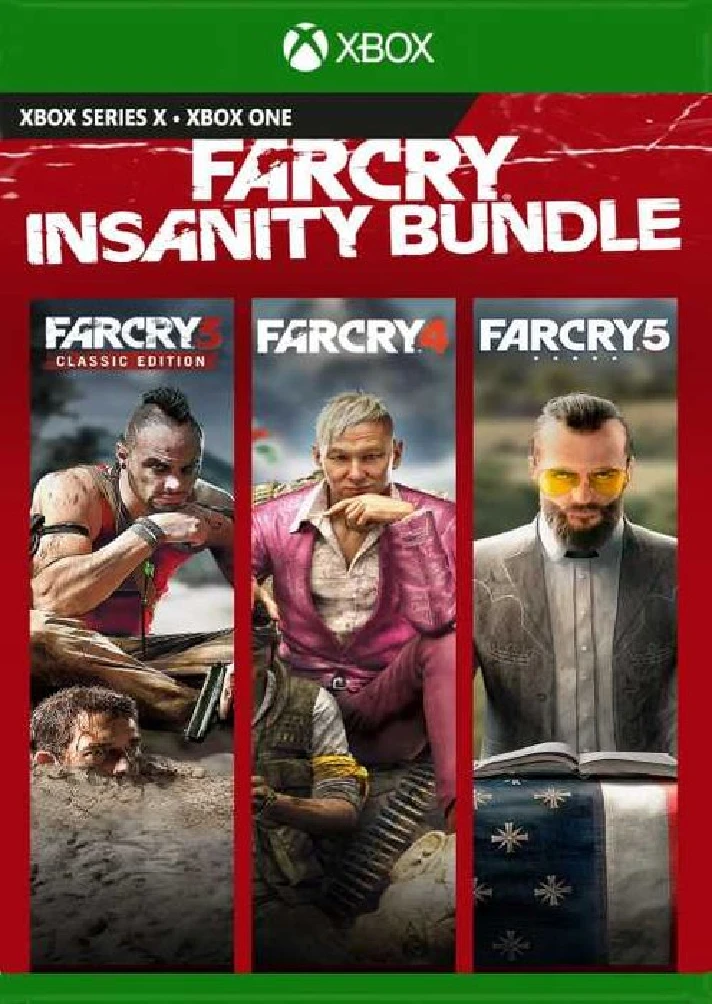 ✅❤️FAR CRY INSANITY BUNDLE(3+4+5)❤️XBOX ONE|XS🔑KEY✅