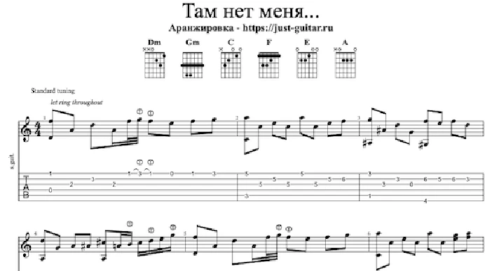 I. Nikolaev - I´m not there (tabs music for guitar)