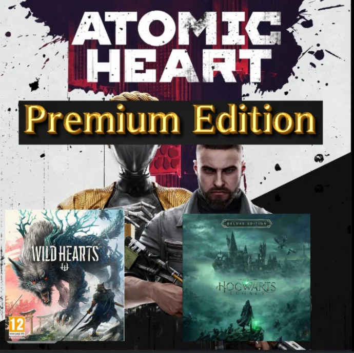 Atomic Heart PE+Wild Hearts KE+Hogwarts Legacy:DE