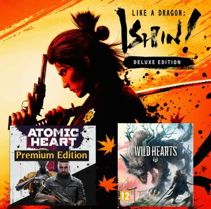 Like a Dragon: Ishin!+Atomic Heart PE+Wild Hearts