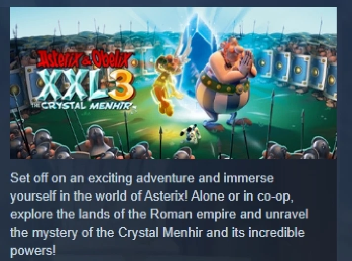 Asterix & Obelix XXL 3 - The Crystal Menhir 💎STEAM KEY