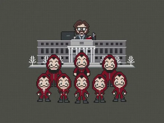 Эксклюзив. схема для вышивки крестом Бумажный дом