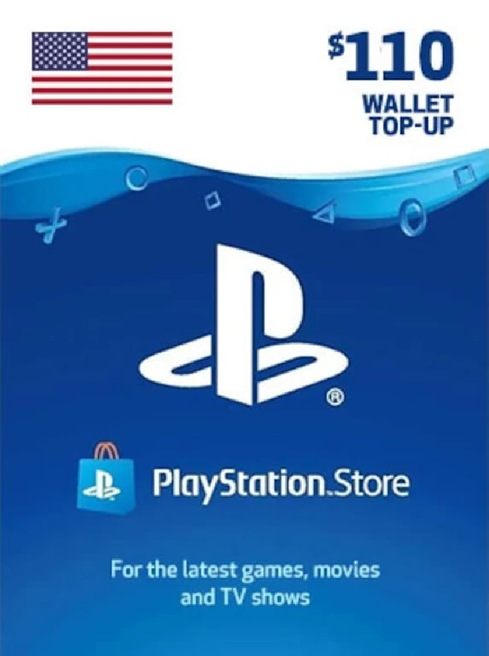 🎁 PSN USA recharge card for 110$ USD (USA) 🔥