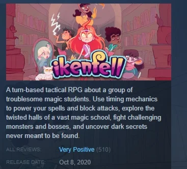 Ikenfell  STEAM KEY РФ+СНГ ЛИЦЕНЗИЯ СТИМ КЛЮЧ