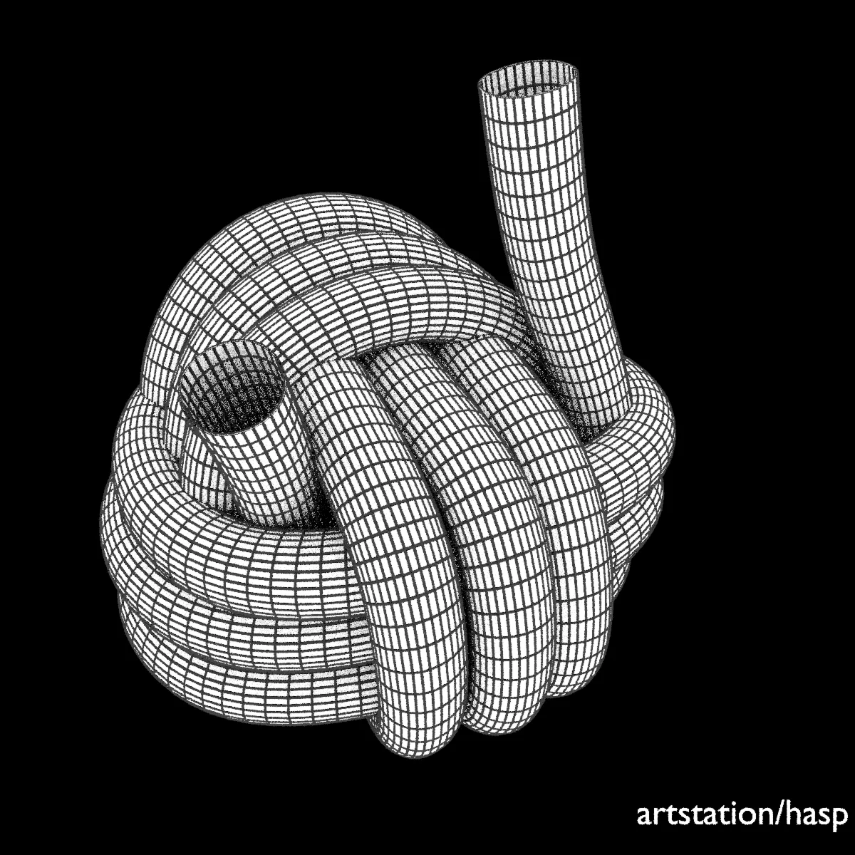 узел кулак обезьяны 3д модель