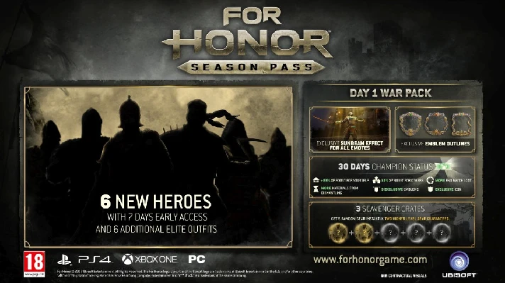 🔥 For Honor - Season Pass Ubisoft Connect EU Key