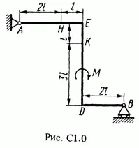Задача С1 Вариант 03 (рис. 0 усл. 3) термех Тарг 1988 г