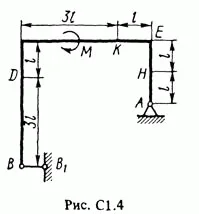 Задача С1 Вариант 41 (рис. 4 усл. 1) термех Тарг 1988 г