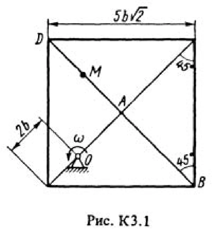 Решение задачи К3 Вариант 11 (рис. 1 усл. 1) Тарг 1988