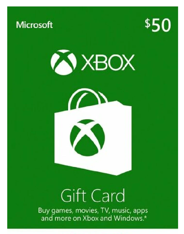 🔰 Xbox Gift Card ✅ 50$ USD (USA)[No fees][Instantly]