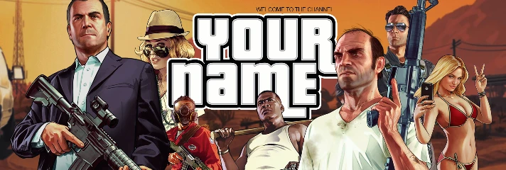 Psd-template banner (caps) for Twitch GTA 5