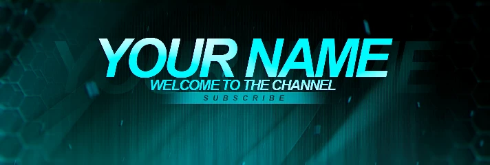 Psd-template banner (caps) for Twitch Neon