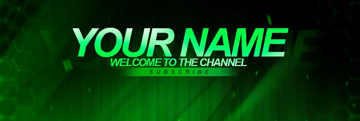 Psd-template banner (caps) for Twitch Neon