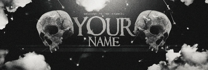 Psd-template banner (caps) for Twitch Skull