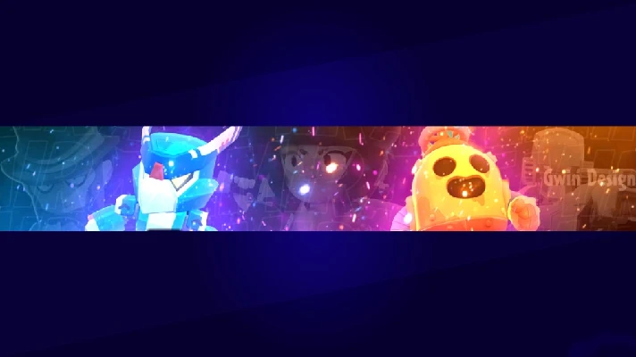 Brawl Stars: PSD headers and backgrounds for Youtube Tw