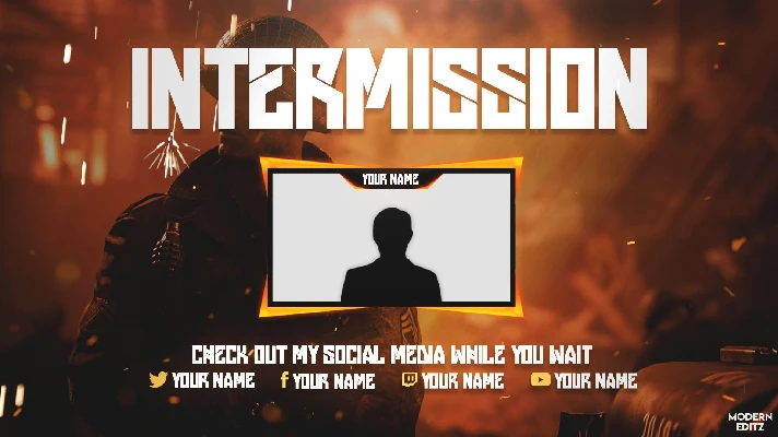 Twitch splash screens and overlays for Photoshop COD WW