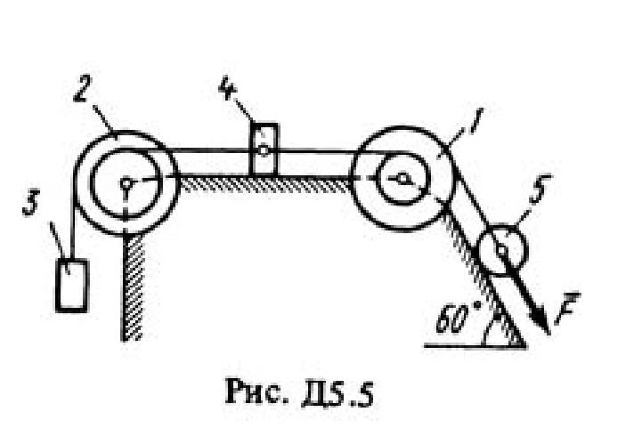 Термех Тарг 1988 решение задачи Д5 51 (рис. 5 усл. 1)