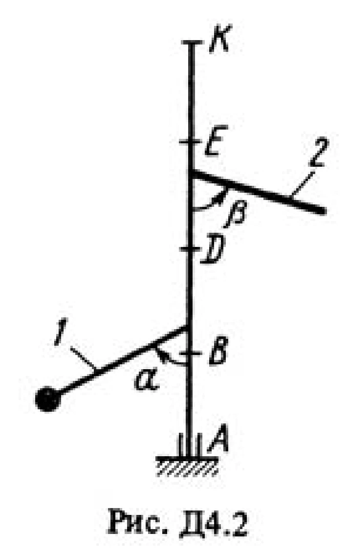 Решение Д4 Вариант 21 (рис. 2 усл. 1) термех Тарг 1988г