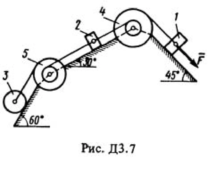 Решение задачи Д3 В78 (рис. 7 усл. 8) термех Тарг 1988