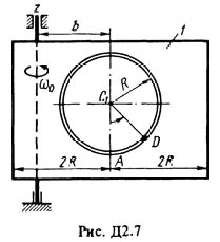 Задача Д2 Вариант 76 (рис. 7 усл. 6) теормех Тарг 1988