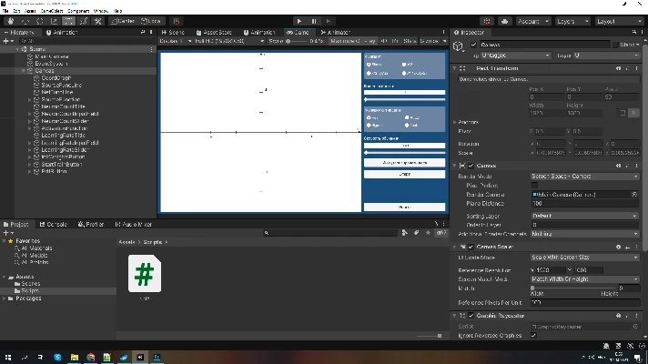 Functions approximation by a neural network. Unity.