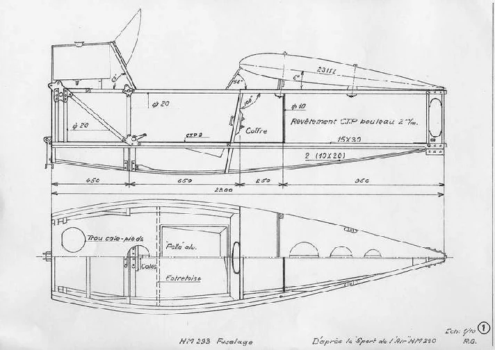 You Aviator. Drawings aircraft Le HM-293