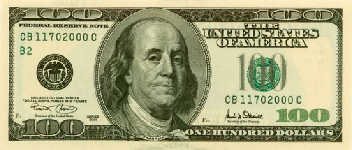 Scanned images of American dollars