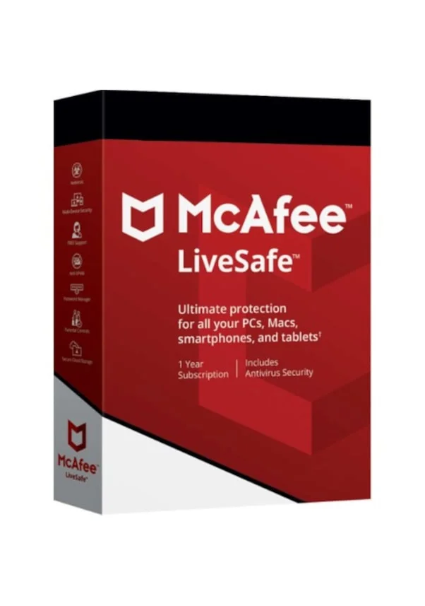 McAfee LiveSafe 2023 - 1 Year Unlimited Devices Global