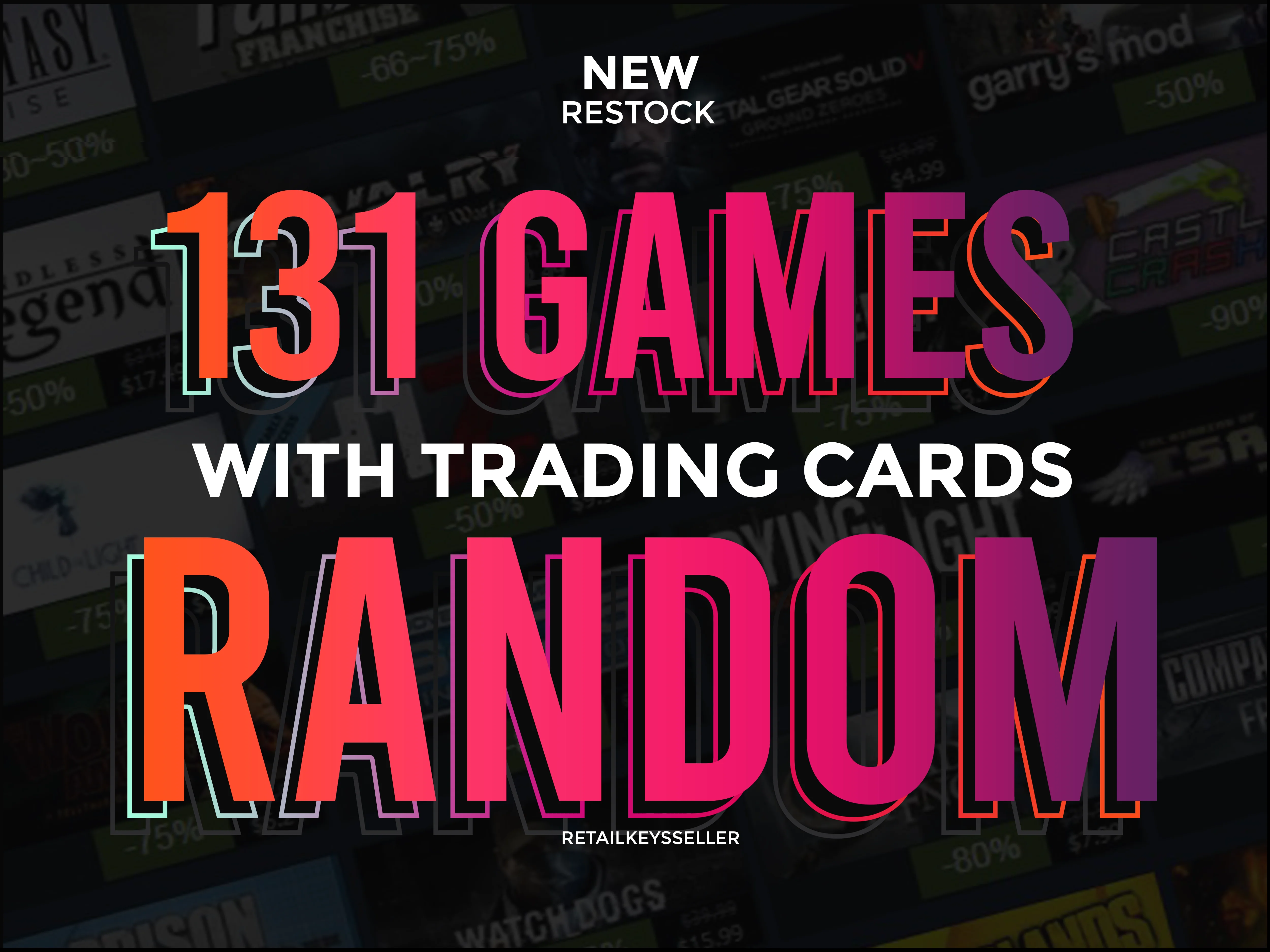 Рандомный Steam Ключ | 131 Стим Игра с Карточками 