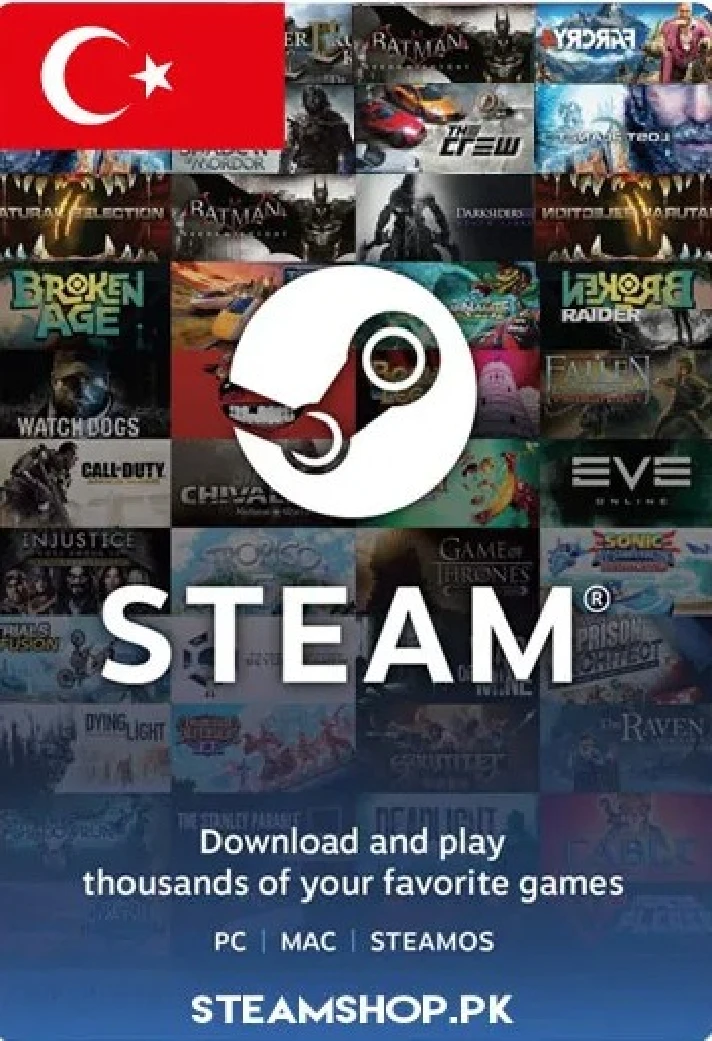 STEAM TURKEY✅GIFT CARD🔥WALLET TOP-UP 24/7