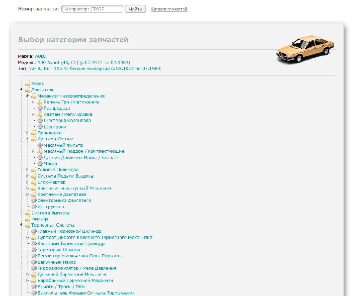 PHP module auto-parts store (TecDoc)