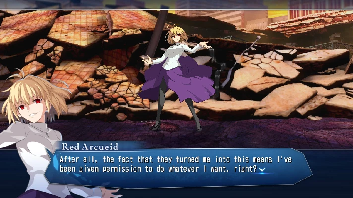 MELTY BLOOD: TYPE LUMINA - Red Arcueid Round Announceme