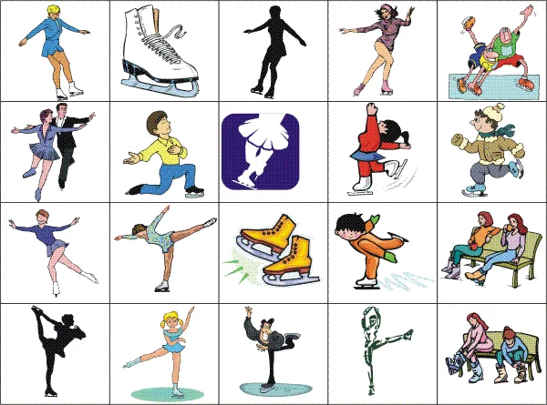 Векторный клипарт. Спорт. Фигурное катание.